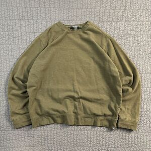 Eddie Bauer Sweater Men XL Olive Green Faded Outdoors Hiking Crewneck Sweatshirt